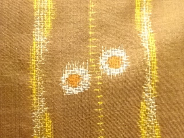JAPANESE KIMONO / ANTIQUE KIMONO / SILK / DORO OSHIMA TSUMUGI / WOVEN WAVY STRIPE